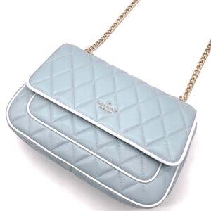 Kate Spade NWT 499.00 : Color Block Blue Quilted shoulder bag.